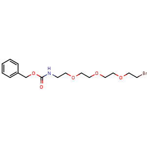 Chemical structure of CbzNH-PEG3-Br , CAS 2678597-39-0, AChemBlock AD286727