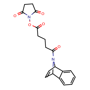 Chemical structure of 2,5-Dioxopyrrolidin-1-yl 5-(1,4-dihydro-1,4-epiminonaphthalen-9-yl)-5-oxopentanoate , CAS 1644227-74-6, AChemBlock AD286728