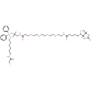 Chemical structure of Biotin-dadps-iodoacetamide , AChemBlock AD286732