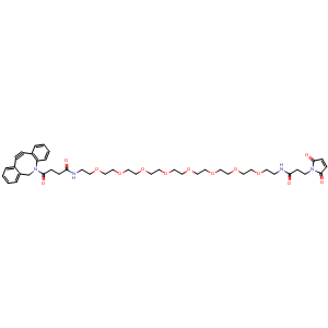 Chemical structure of DBCO-CONH-PEG8-maleimide , AChemBlock AD286735