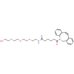 Chemical structure of DBCO-PEG4-alcohol , CAS 1416711-60-8, AChemBlock AD286739