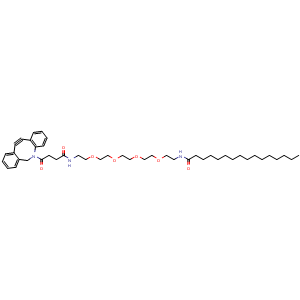 Chemical structure of DBCO-PEG4-palmitate , AChemBlock AD286745