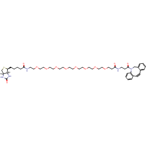 Chemical structure of DBCO-PEG8-biotin , AChemBlock AD286746