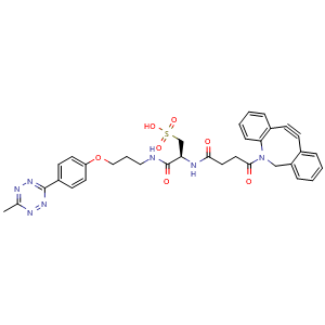 Chemical structure of Sulfho-DBCO-methyltetrazine , AChemBlock AD286752