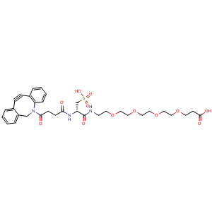 Chemical structure of Sulfho-DBCO-PEG4-COOH , AChemBlock AD286753