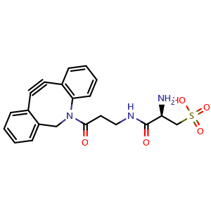 Chemical structure of Sulfo-DBCO-amine , AChemBlock AD286766
