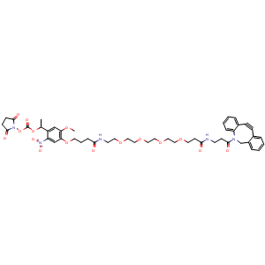Chemical structure of PC DBCO-PEG4-NHS ester , CAS 2055025-02-8, AChemBlock AD286775