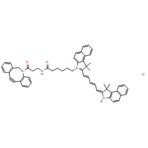Chemical structure of Cyanine5.5 DBCO , AChemBlock AD286797