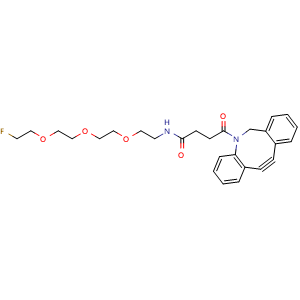 Chemical structure of DBCO-PEG3-F , AChemBlock AD286805