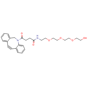 Chemical structure of DBCO-PEG3-OH , CAS 2566404-76-8, AChemBlock AD286808