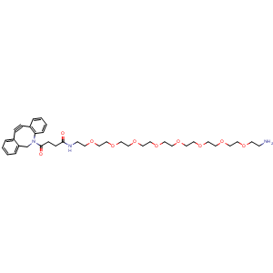 Chemical structure of DBCO-PEG8-amine , AChemBlock AD286809