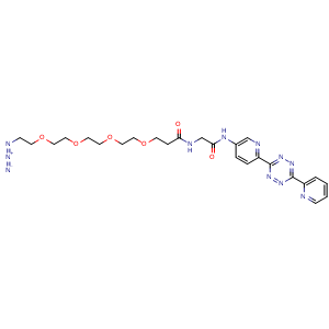 Chemical structure of Py-Tetrazine-Py-PEG4-azide , AChemBlock AD286825