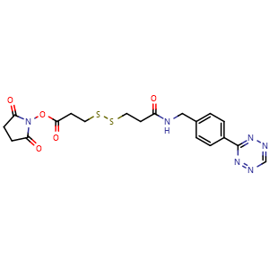 Chemical structure of Tetrazine-SS-NHS ester , AChemBlock AD286827