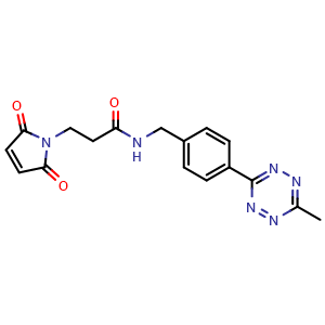 Chemical structure of Methyltetrazine-C1-CONH-maleimide , AChemBlock AD286829