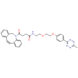 Chemical structure of Methyltetrazine-PEG2-DBCO , CAS 2698340-95-1, AChemBlock AD286830