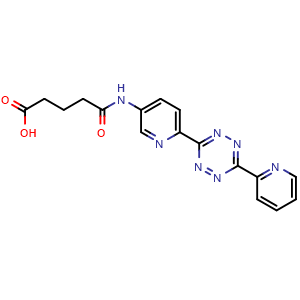 Chemical structure of Py-Tetrazine-Py-amide-butyric acid , CAS 1233234-76-8, AChemBlock AD286834