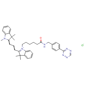 Chemical structure of Cyanine3 tetrazine , AChemBlock AD286840