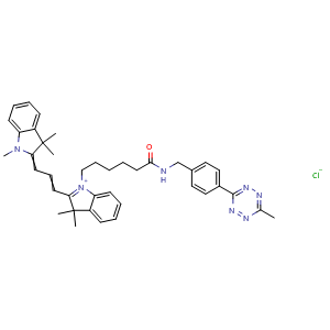 Chemical structure of Me-tetrazine-Cyanine3 , AChemBlock AD286841