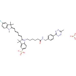 Chemical structure of Me-tetrazine-Disulfo-Cyanine5 , AChemBlock AD286845