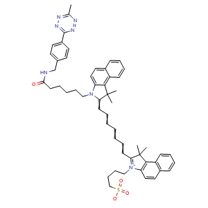 Chemical structure of Me-tetrazine-ICG , AChemBlock AD286848