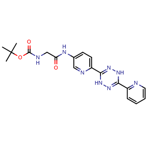 Chemical structure of Py-2H-Tetrazine-Py-NHBoc , CAS 1360467-39-5, AChemBlock AD286849
