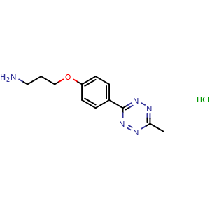 Chemical structure of Methyltetrazine-propylamine hydrochloride , CAS 1802908-03-7, AChemBlock AD286851