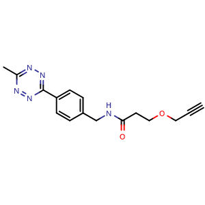 Chemical structure of Me-Tetrazine-PEG1-Alkyne , AChemBlock AD286854