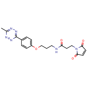 Chemical structure of Methyltetrazine-maleimide , AChemBlock AD286860