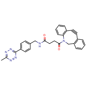 Chemical structure of Me-tetrazine-DBCO , AChemBlock AD286861