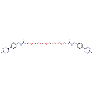 Chemical structure of Methyltetrazine-PEG5-methyltetrazine , AChemBlock AD286870