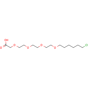 Chemical structure of Cl-C6-PEG3-O-CH2COOH , CAS 1919020-85-1, AChemBlock AD286882
