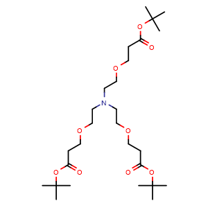 Chemical structure of Tri(t-butyoxycarbonylethyloxyethyl)amine , CAS 133803-29-9, AChemBlock AD286911