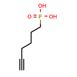 Chemical structure of 5-Hexynyl-phosphonic acid , CAS 586953-50-6, AChemBlock AD286948