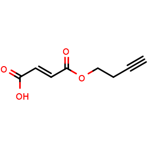Chemical structure of (E)-4-(But-3-yn-1-yloxy)-4-oxobut-2-enoic acid , AChemBlock AD286949