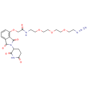Chemical structure of Thalidomide-O-amido-PEG3-azide , CAS 2402790-58-1, AChemBlock AD286959