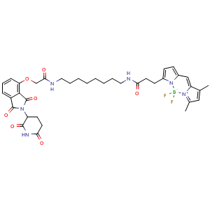 Chemical structure of Thalidomide-BODIPY , CAS 2740620-18-0, AChemBlock AD286960