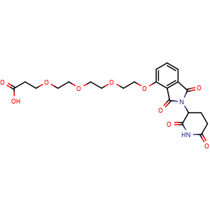 Chemical structure of Thalidomide-O-PEG3-COOH , CAS 2324154-35-8, AChemBlock AD286963
