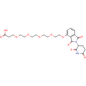 Chemical structure of Thalidomide-O-PEG4-COOH , CAS 2446382-02-9, AChemBlock AD286965