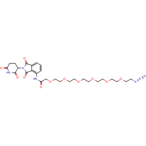 Chemical structure of Pomalidomide-NH-CO-PEG6-N3 , CAS 2739797-32-9, AChemBlock AD286968
