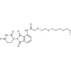 Chemical structure of Pomalidomide-2-2-6-I , CAS 1835705-72-0, AChemBlock AD286970