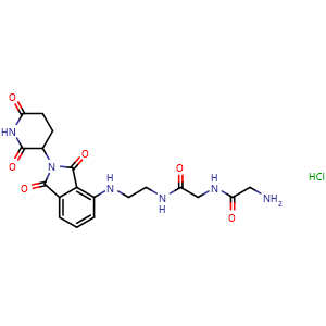 Chemical structure of Pomalidomide-C2-GG(hydrochloride) , AChemBlock AD286971