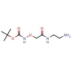 Chemical structure of tert-Butyl (2-((2-aminoethyl)amino)-2-oxoethoxy)carbamate , CAS 160818-51-9, AChemBlock AD286992
