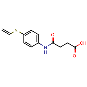 Chemical structure of 4-(Vinylthio)aniline-COOH , AChemBlock AD286994