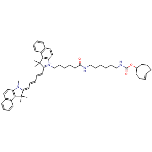 Chemical structure of Cy5.5-TCO , AChemBlock AD287019
