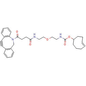 Chemical structure of (4E)-TCO-PEG23-DBCO , AChemBlock AD287020