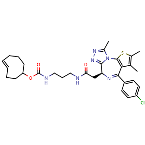 Chemical structure of JQ1-TCO , CAS 2087490-43-3, AChemBlock AD287026