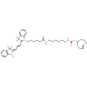 Chemical structure of Cy3-TCO , AChemBlock AD287029