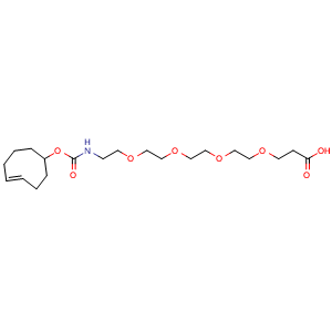 Chemical structure of (4E)-TCO-PEG4-acid , CAS 1802913-21-8, AChemBlock AD287034