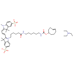 Chemical structure of Sulfo-Cy3-(4E)-TCO , AChemBlock AD287036