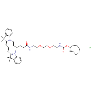 Chemical structure of Cy3-PEG2-(2E)-TCO , AChemBlock AD287047